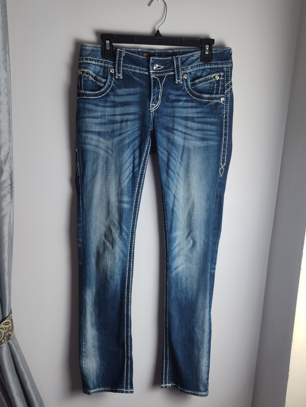 Rock Revival Women's Denim Blue Jeans Scarlett Size 29 Dark Wash